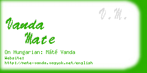 vanda mate business card