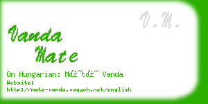 vanda mate business card